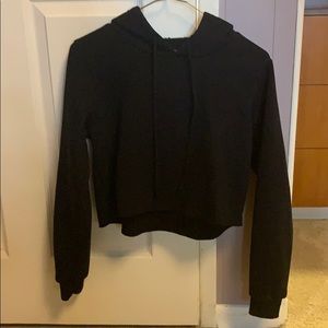 Brandy Melville Black Crop Sweatshirt
